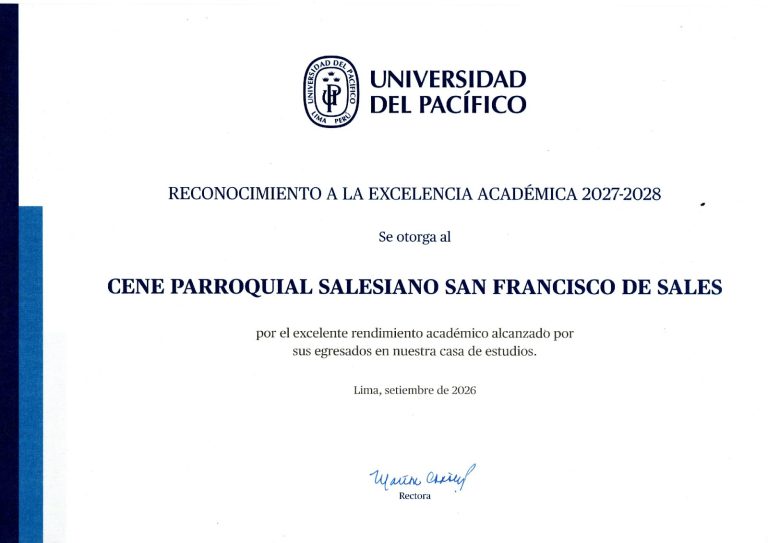 Diploma otorgado por Universidad del Pacífico en 2026